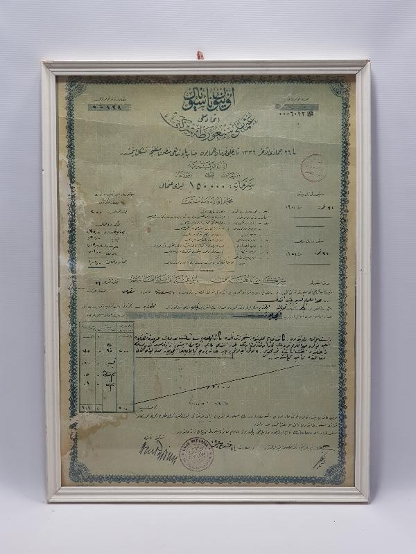 UNION NACIONAL OSMANLI SİGORTA ŞİRKETİ SİGORTA POLİÇESİ 