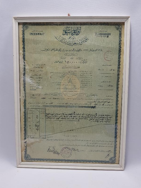 UNION NACIONAL OSMANLI SİGORTA ŞİRKETİ SİGORTA POLİÇESİ 