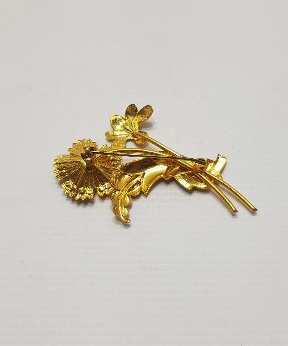 1930'LARDAN ALTIN KAPLAMA BIJUTERİ BROŞ