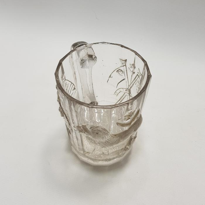 OSMANLI DÖNEMİ AY YILDIZ VE ASLAN KABARTMALI BİRA BARDAĞI 