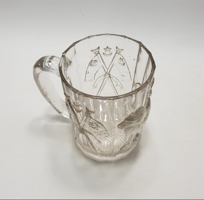 OSMANLI DÖNEMİ AY YILDIZ VE ASLAN KABARTMALI BİRA BARDAĞI 