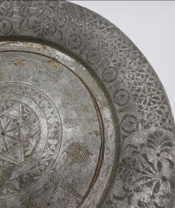 OSMANLI DÖNEMİ DAVUT YILDIZI VE HARİKA DESENLERİYLE BAKIR TABAK 