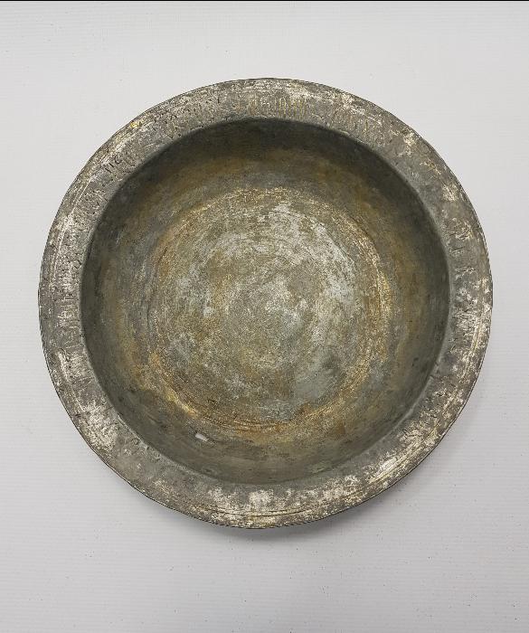 OSMANLI DÖNEMİ ERMENİCE YAZILI BAKIR TABAK 