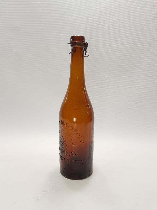 OSMANLICA YAZILI BÜYÜKDERE NEKTAR BİRA ŞİŞESİ 