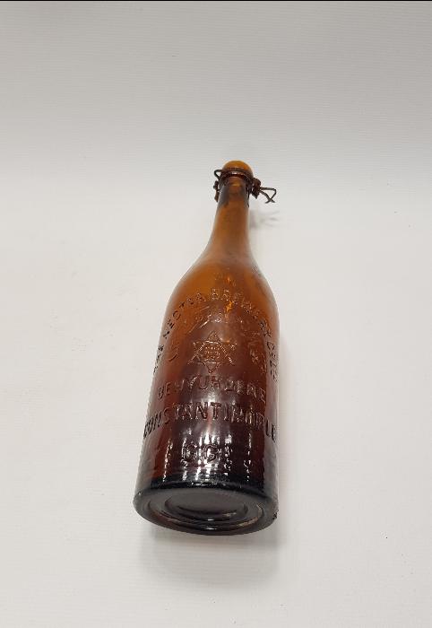 OSMANLICA YAZILI BÜYÜKDERE NEKTAR BİRA ŞİŞESİ 