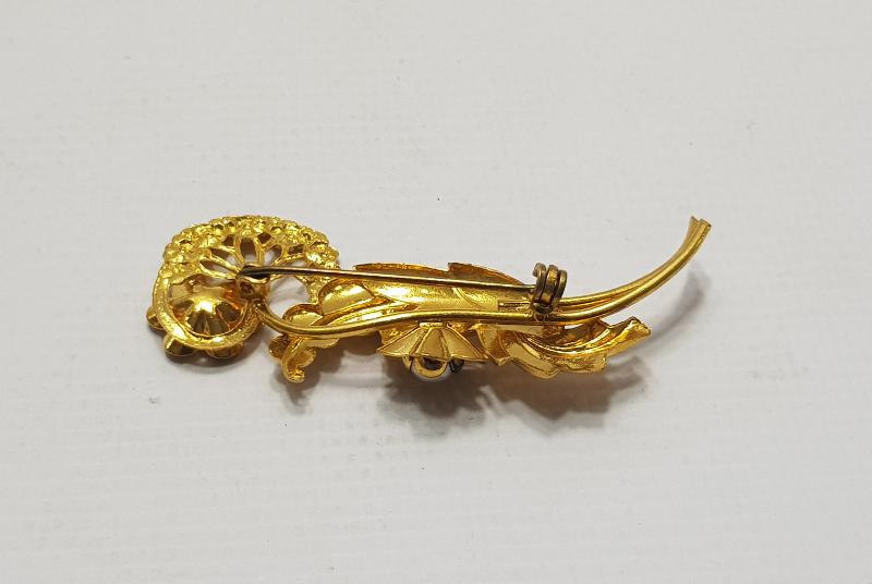 1930'LARDAN ALTIN KAPLAMA BİJUTERİ BROŞ