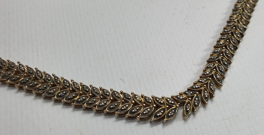 ALTIN KAPLAMA GÜMÜŞ GERDANLIK