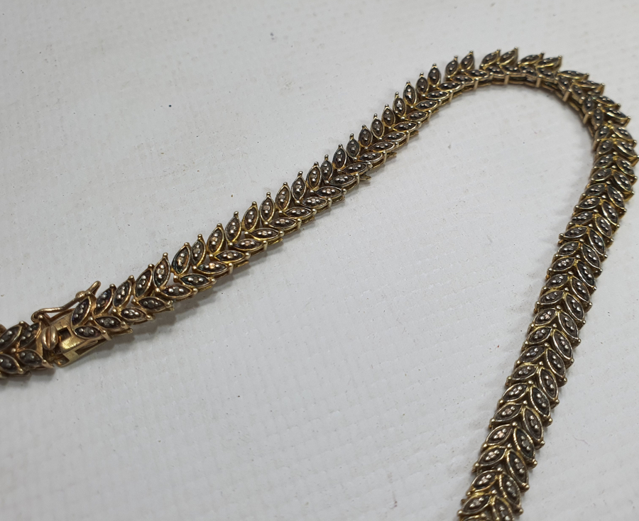 ALTIN KAPLAMA GÜMÜŞ GERDANLIK