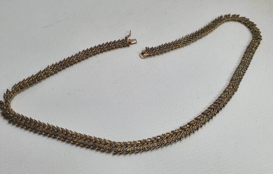 ALTIN KAPLAMA GÜMÜŞ GERDANLIK