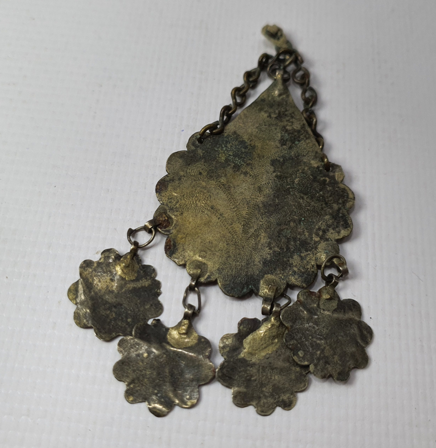 OSMANLI DÖNEMİ 1322 (1904) TARİHLİ ARMUDİ FORMUNDA KOLYE