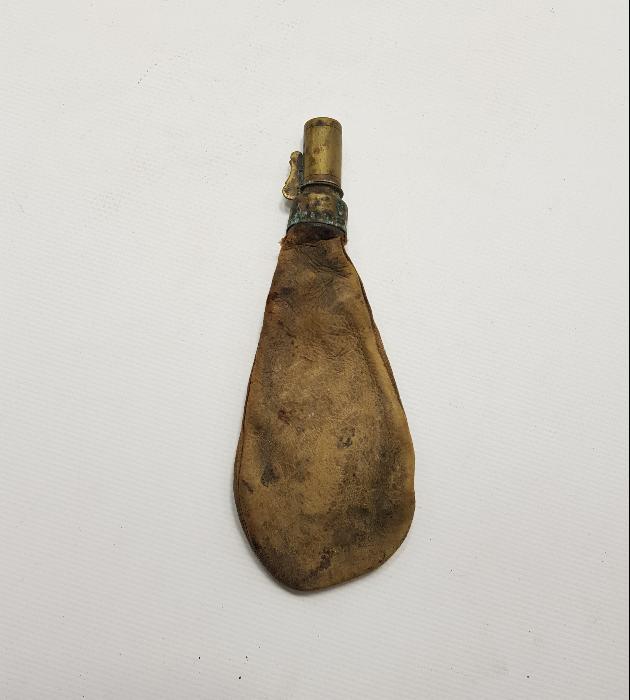 OSMANLI DÖNEMİ DERİ BARUTLUK 