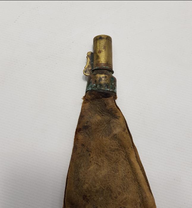 OSMANLI DÖNEMİ DERİ BARUTLUK 