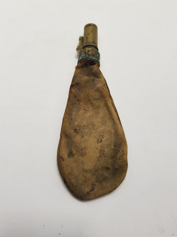 OSMANLI DÖNEMİ DERİ BARUTLUK 