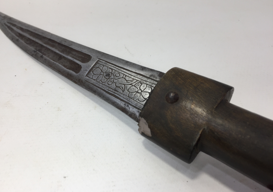 OSMANLI DÖNEMİ GERGEDAN BOYNUZUNDAN MAMUL KAMA - KÜRT KAMASI