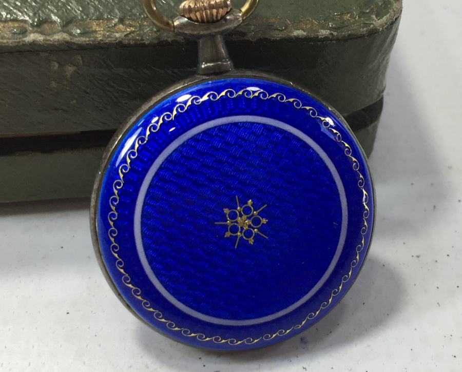 OSMANLI DÖNEMİ ORJİNAL KUTUSUNDA RUM İŞİ MİNELİ CEP SAATİ