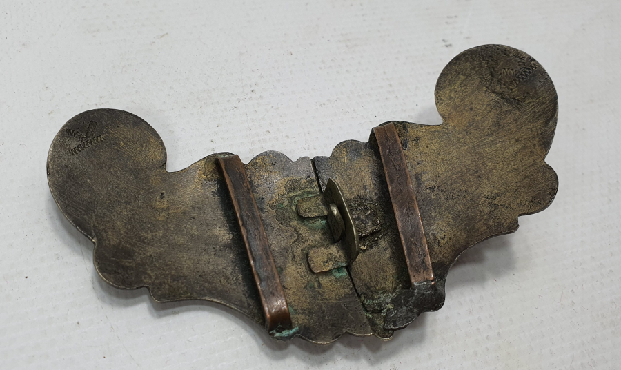 OSMANLI DÖNEMİ TAMAMI KALEM İŞÇİLİKLİ GÜMÜŞ KEMER TOKASI