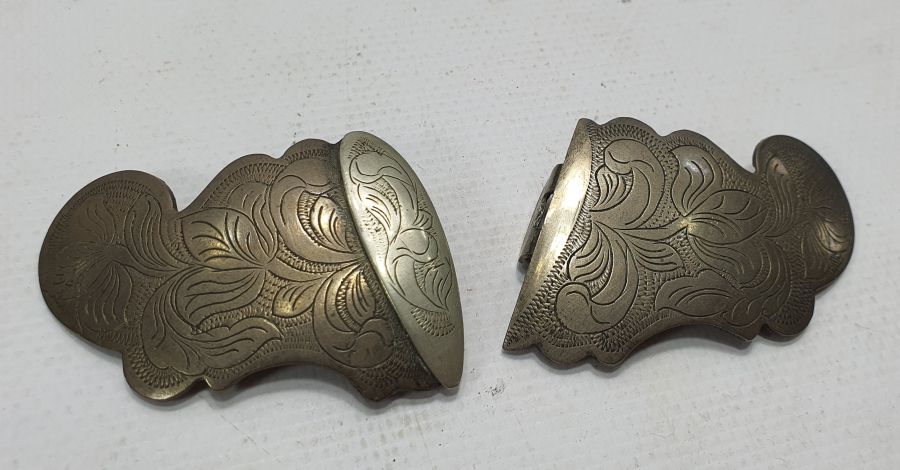 OSMANLI DÖNEMİ TAMAMI KALEM İŞÇİLİKLİ GÜMÜŞ KEMER TOKASI