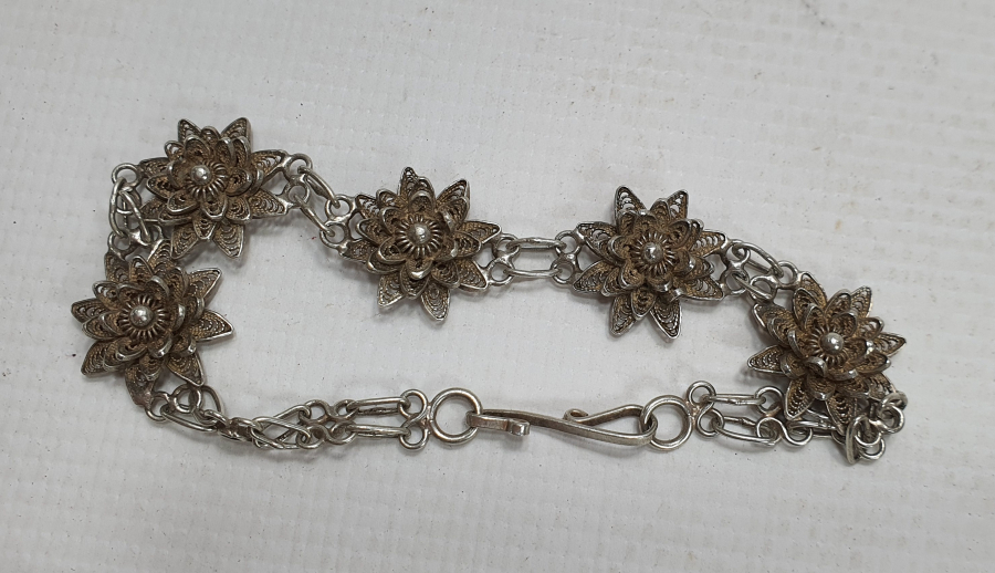 TELKARİ İŞÇİLİKLİ GÜMÜŞ BİLEKLİK