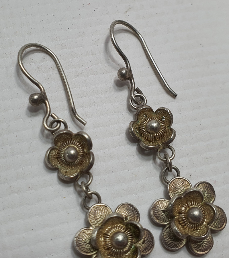 TELKARİ İŞÇİLİKLİ GÜMÜŞ KÜPE