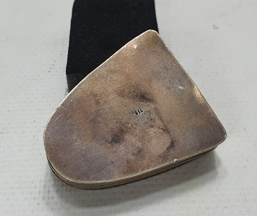 ÜZERİ TURKUAZ TAŞLI GÜMÜŞ ENFİYE KUTUSU