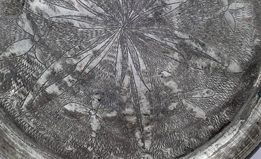 OSMANLI DÖNEMİ ÜZERİ KALEM İŞÇİLİKLİ KAHVE TEPSİSİ