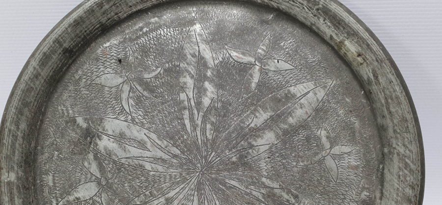 OSMANLI DÖNEMİ ÜZERİ KALEM İŞÇİLİKLİ KAHVE TEPSİSİ