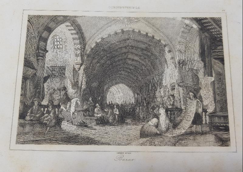 OSMANLI DÖNEMİ GRAVÜR: KAPALI ÇARŞI - OTTOMAN BAZAAR