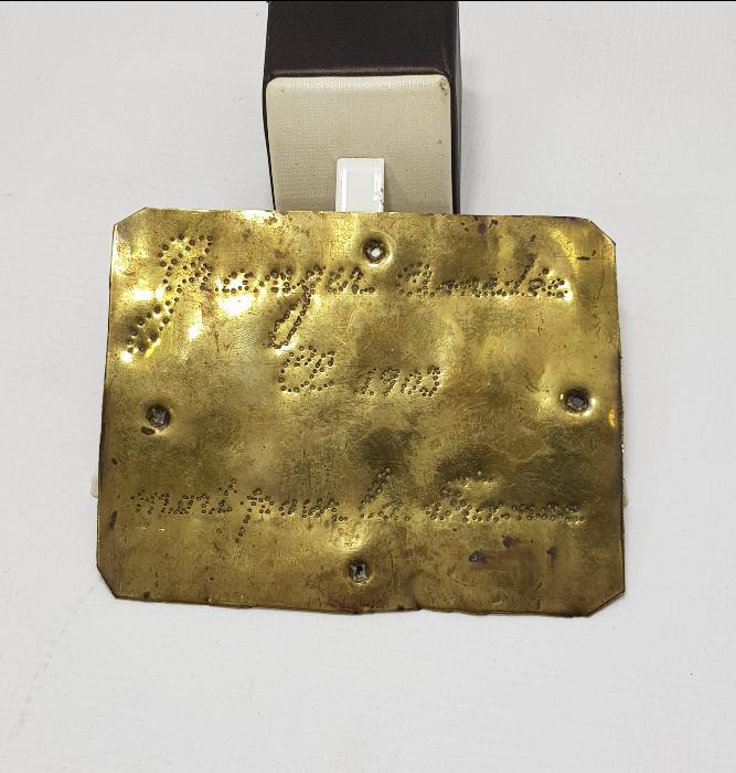 1903 TARİHLİ PİRİNÇ PLAKA 