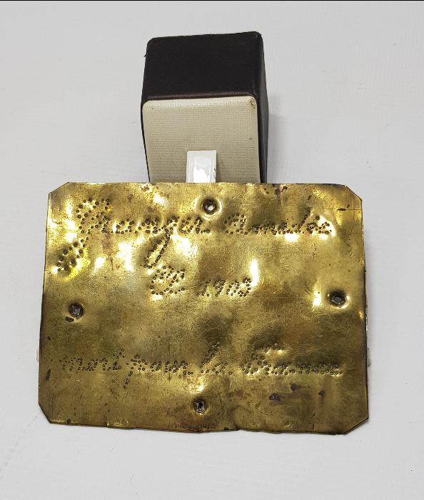 1903 TARİHLİ PİRİNÇ PLAKA 