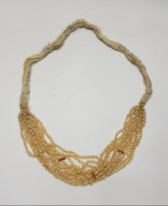 MERCAN TAŞLARLA SÜSLÜ OSMANLI KUM İNCİ GERDANLIK 