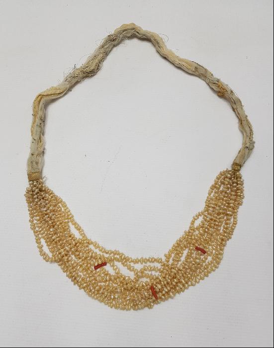 MERCAN TAŞLARLA SÜSLÜ OSMANLI KUM İNCİ GERDANLIK 