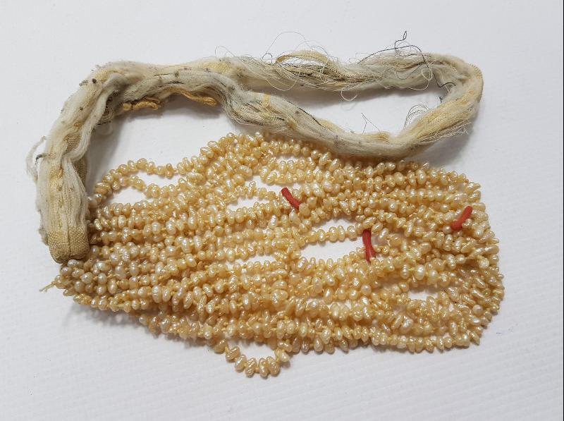 MERCAN TAŞLARLA SÜSLÜ OSMANLI KUM İNCİ GERDANLIK 