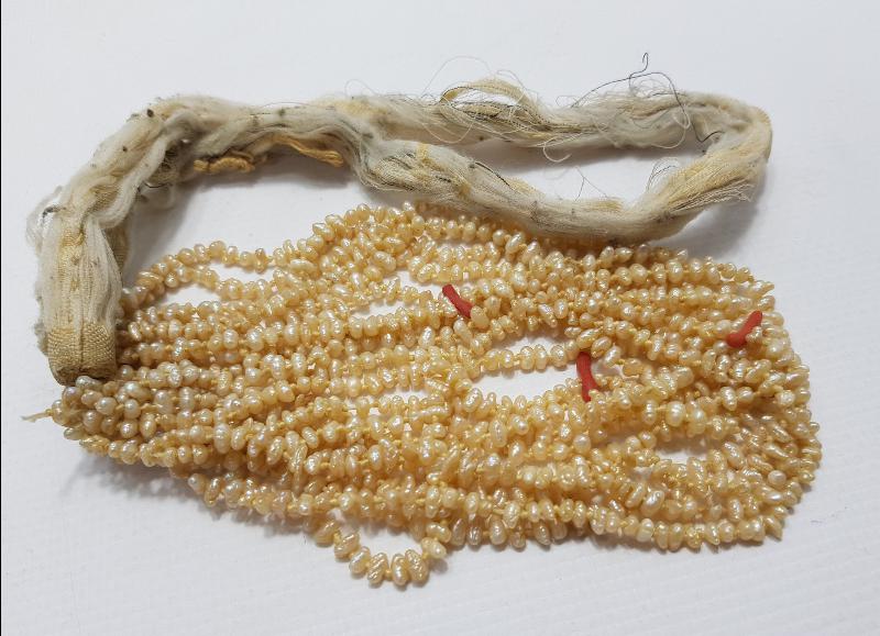 MERCAN TAŞLARLA SÜSLÜ OSMANLI KUM İNCİ GERDANLIK 