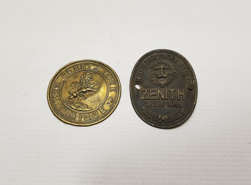 OSMANLI DÖNEMİ İKİ ADET DİKİŞ MAKİNESİ ETİKETİ 