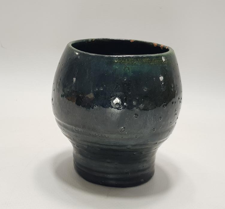 OSMANLI DÖNEMİ TOKAT İŞİ NADİR FORMDA SERAMİK SIRLI BARDAK