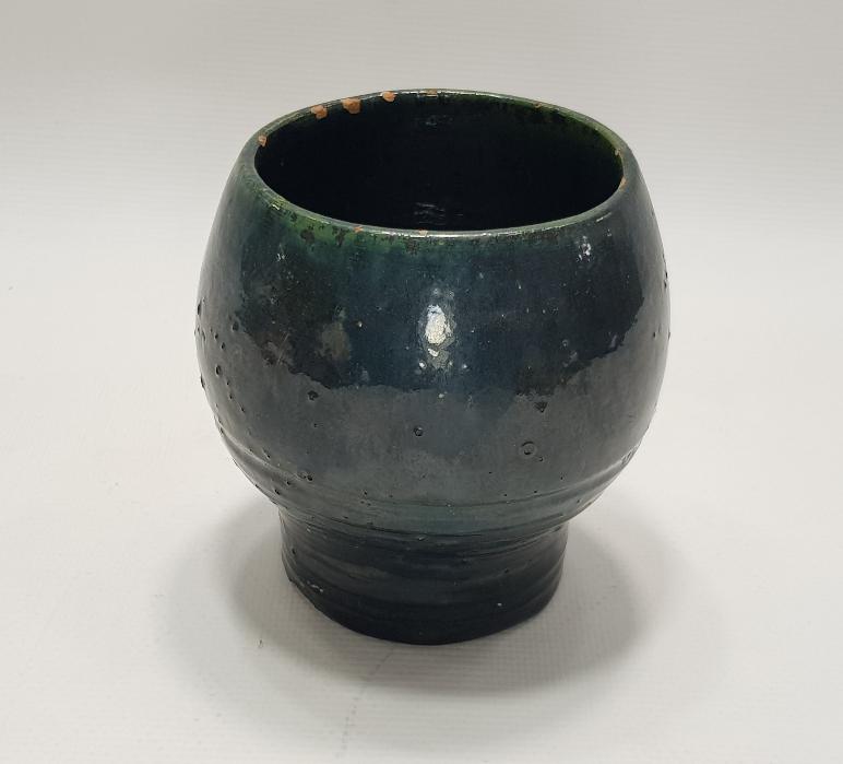 OSMANLI DÖNEMİ TOKAT İŞİ NADİR FORMDA SERAMİK SIRLI BARDAK