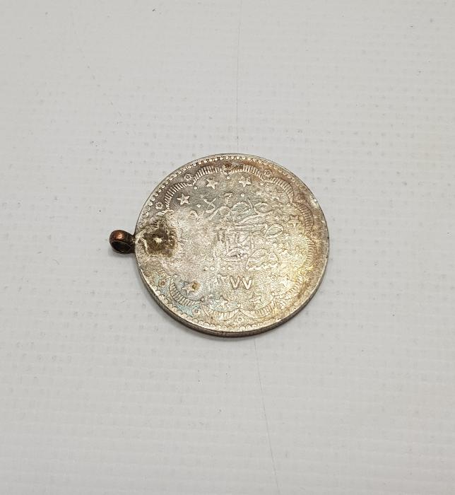 OSMANLI GÜMÜŞ 20 KURUŞ MECİDİYE KOLYE UCU 