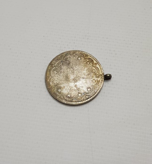 OSMANLI GÜMÜŞ 20 KURUŞ MECİDİYE KOLYE UCU 