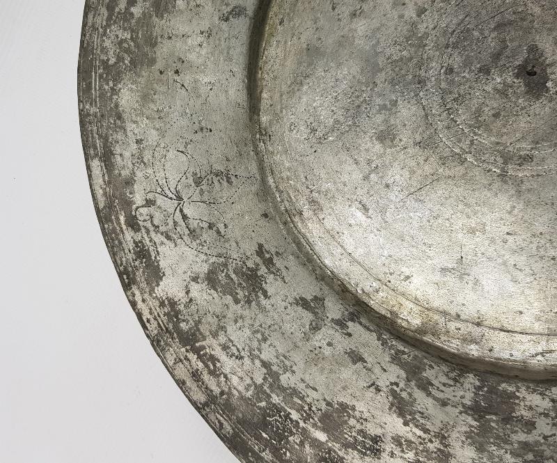 ÇİFT OSMANLICA YAZILI BAKIR TABAK 