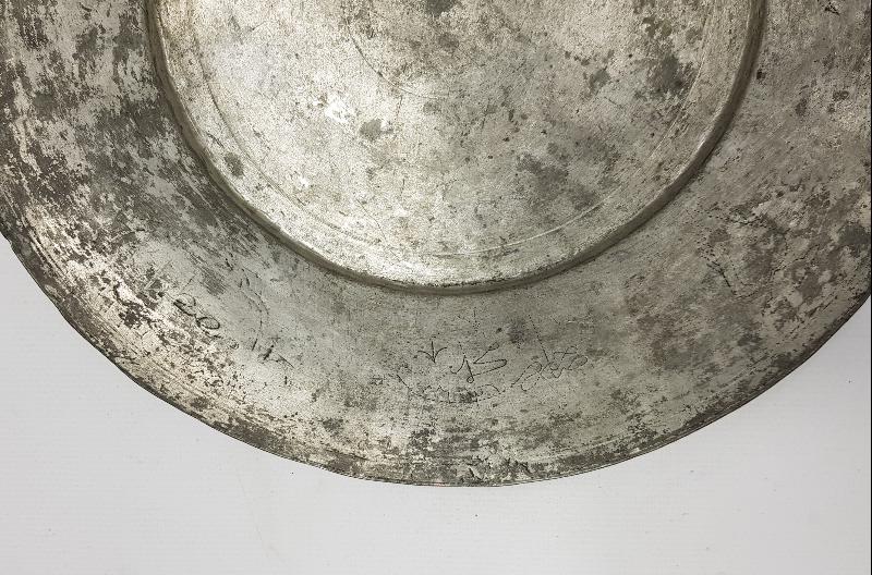 ÇİFT OSMANLICA YAZILI BAKIR TABAK 