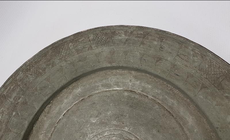 OSMANLI DÖNEMİ DAVUT YILDIZI VE HARİKA DESENLERİYLE BAKIR TABAK 