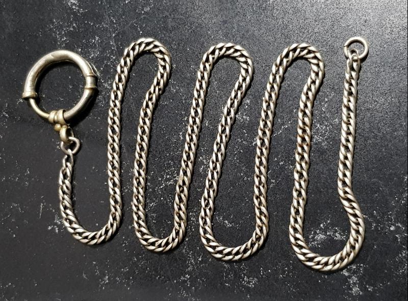 OSMANLI DÖNEMİ GÜMÜŞ CEP SAATİ KÖSTEĞİ ZİNCİRİ