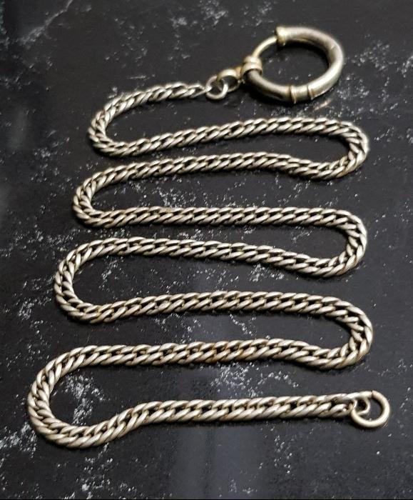 OSMANLI DÖNEMİ GÜMÜŞ CEP SAATİ KÖSTEĞİ ZİNCİRİ