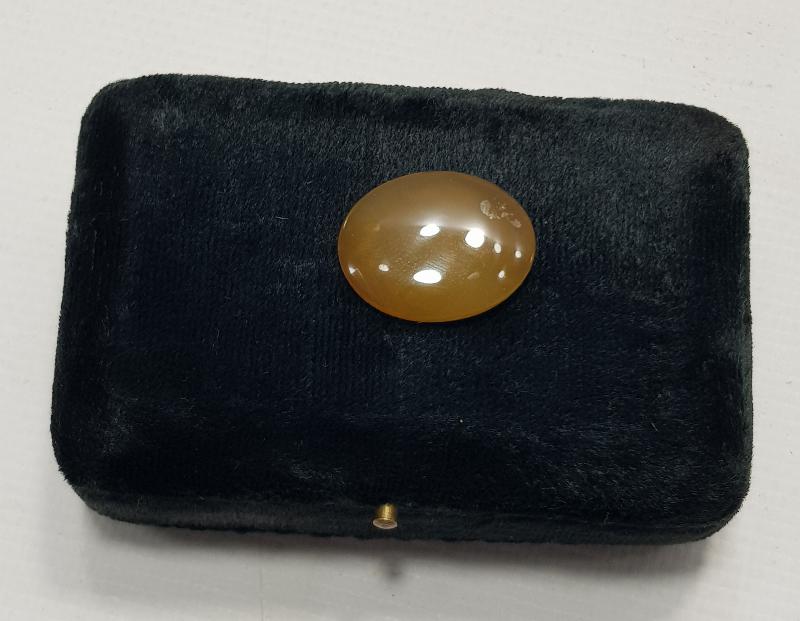 OSMANLICA YA ALİ YAZILI VE ASLAN RESİMLİ AKİK YÜZÜK TAŞI 