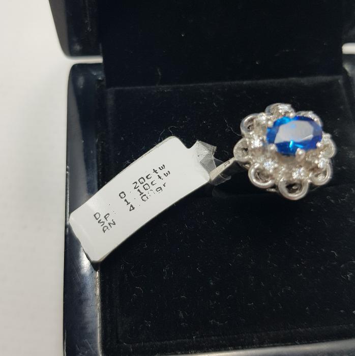 SAFİR TAŞLI PIRLANTA YÜZÜK 