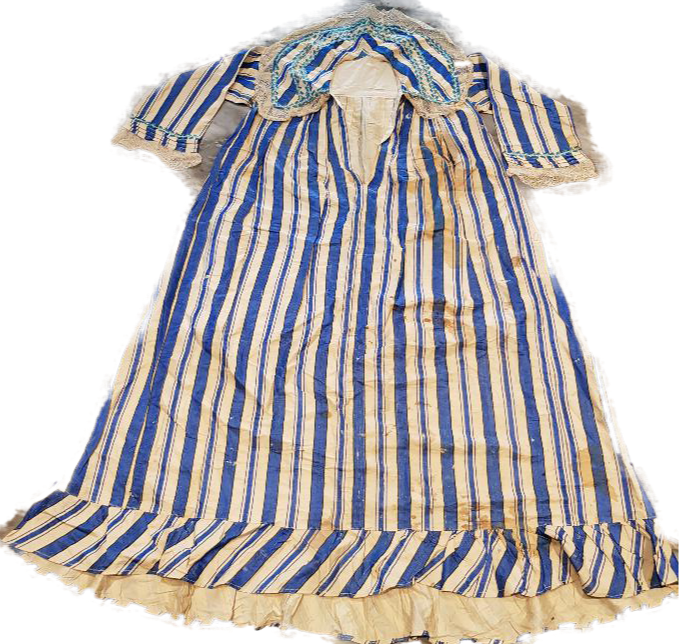 OSMANLICA DAMGALI İPEK KADIN ELBİSESİ