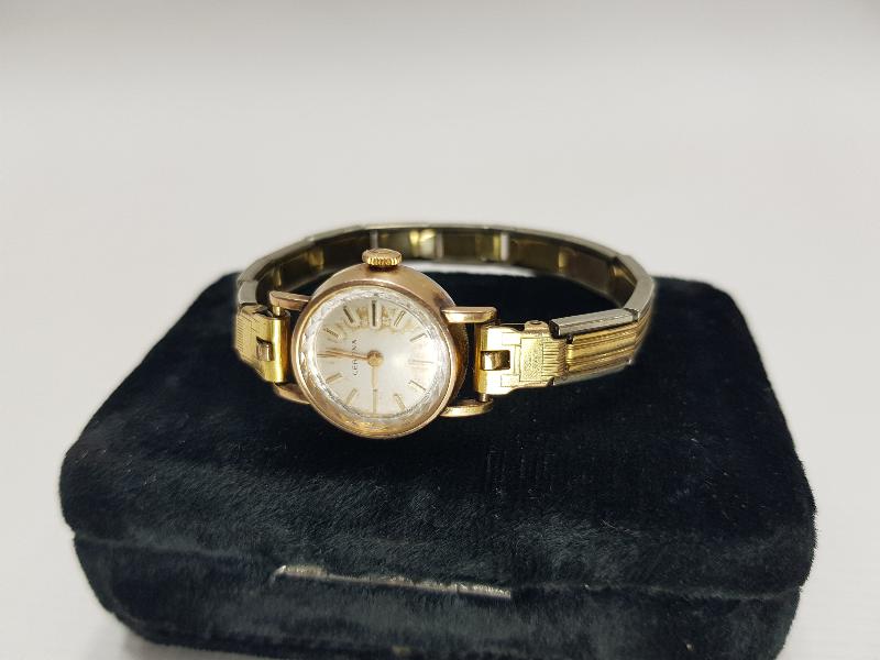 ALTIN KAPLAMA SAFİR CAMLI CERTINA KOL SAATİ 