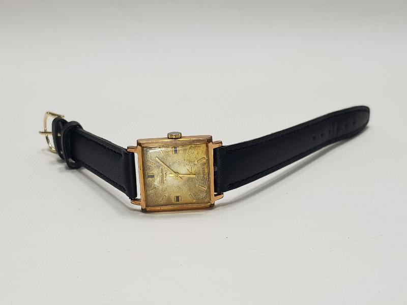 ALTIN KAPLAMA HISLON MARKA KOL SAATİ 