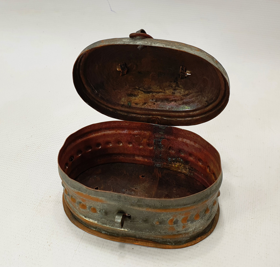 ANTİKA BAKIRDAN MAMUL KİLDANLIK - SABUNLUK