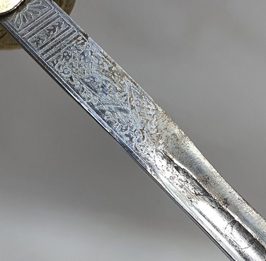 ASLAN BAŞLI ANTİKA DENİZCİ SUBAY KILICI